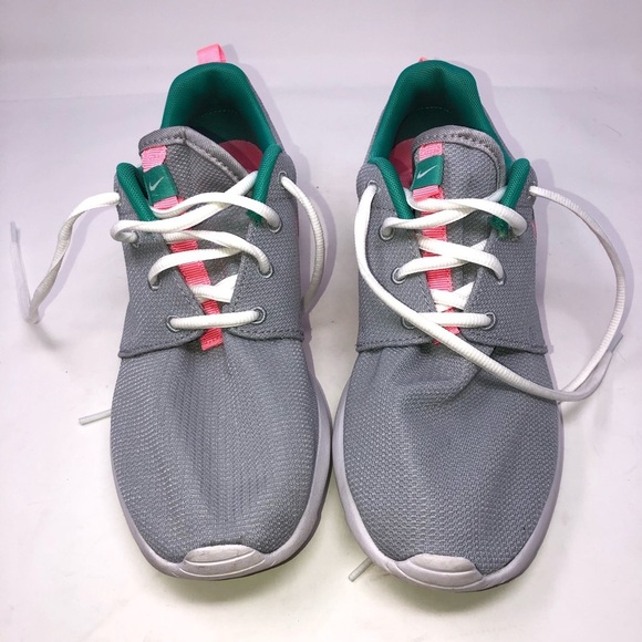 𝅺Nike Roshe One South beach sneaker pink/green men size 8.5 women size 10 - Picture 2 of 6